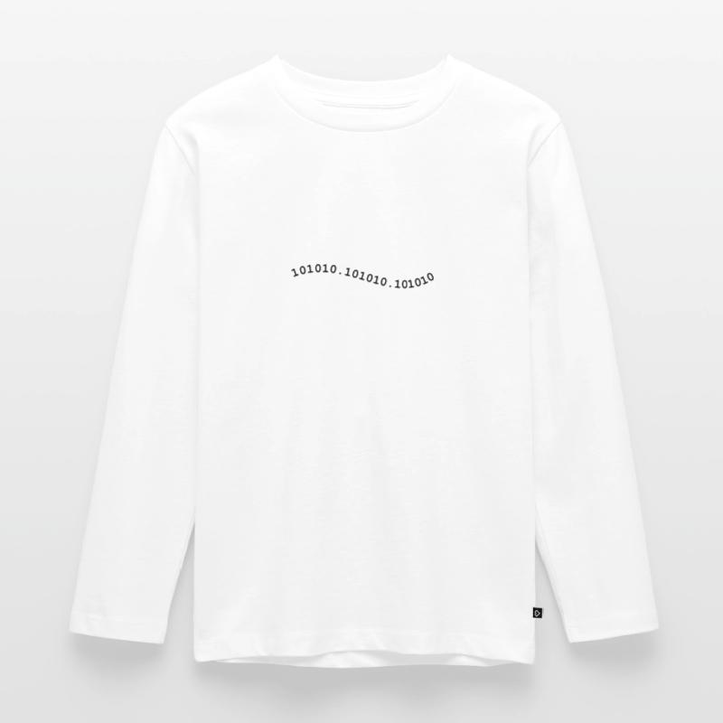 Binary *** Wave / Binary Code 101010 (1c) Kids' Premium Longsleeve Shirt