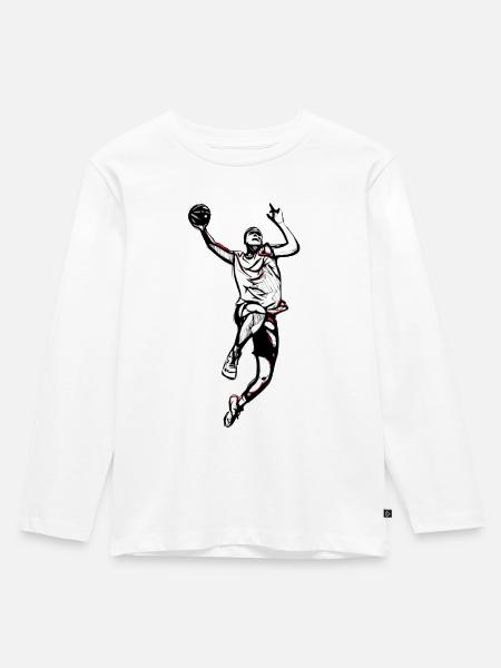 Ballsport - Kinder Premium Bio Langarmshirt - Weiß