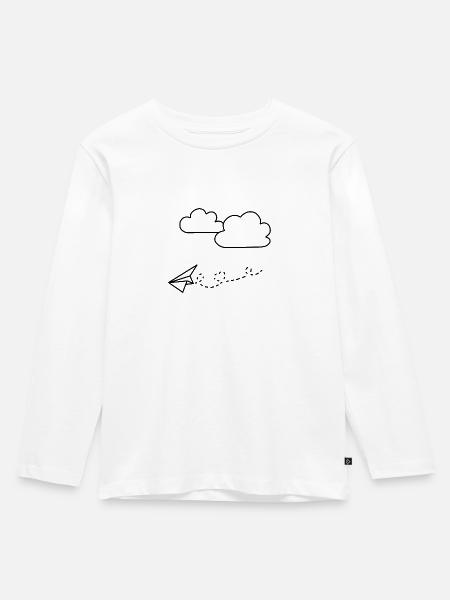 Paper airplane - Kids' Premium Longsleeve Shirt - white