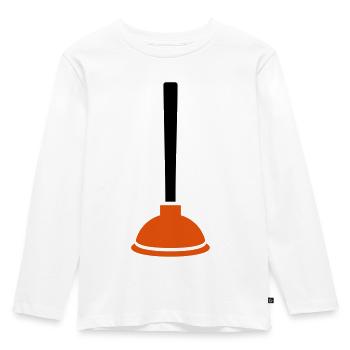 Plumber - Kids' Premium Longsleeve Shirt - white - Front - AI Model Kid Female (0cm)