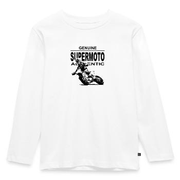 Supermoto - Kinder Premium Bio Langarmshirt - Weiß - Vorne - AI Model Kid Female (0cm)