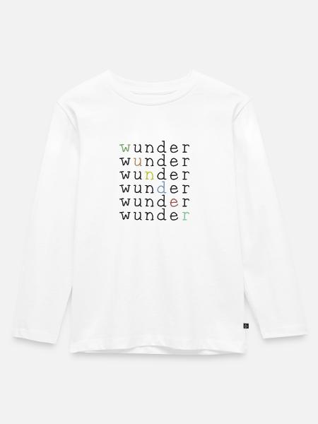 Wunder - Kinder Premium Bio Langarmshirt - Weiß