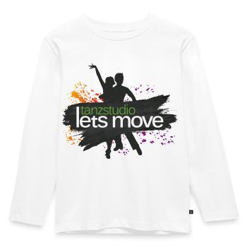 Logo dance studio Let's Move - Kids' Premium Longsleeve Shirt - white - Front - AI Model Kid Female (0cm)