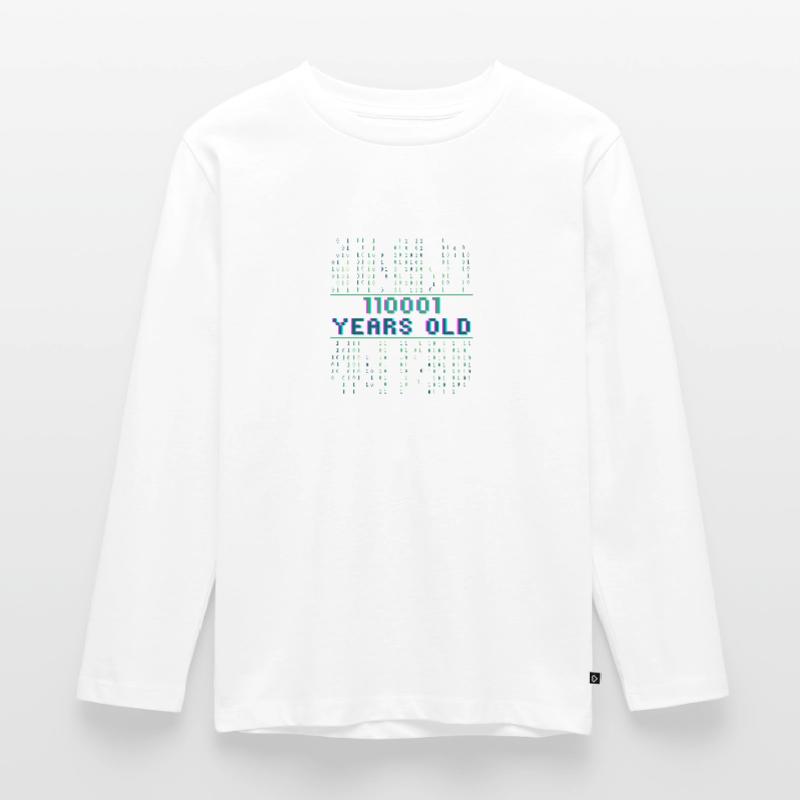 49. Geburtstag 49 Jahre alt Binärcode Coder Kinder Premium Bio Langarmshirt