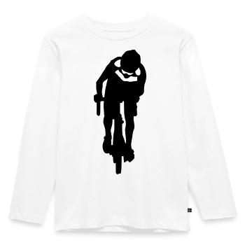 Rennrad - Kinder Premium Bio Langarmshirt - Weiß - Vorne - AI Model Kid Female (0cm)