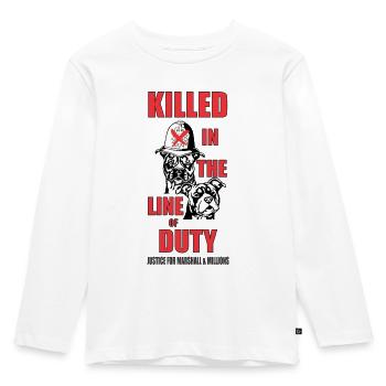 DOG 2 - Kids' Premium Longsleeve Shirt - white - Front - AI Model Kid Female (0cm)