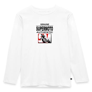 Supermoto - Kinder Premium Bio Langarmshirt - Weiß - Vorne - AI Model Kid Female (0cm)