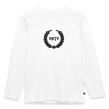 Funny Birthday Since 1971 - Kids' Premium Longsleeve Shirt - white - Front - AI Model Kid Female (0cm)