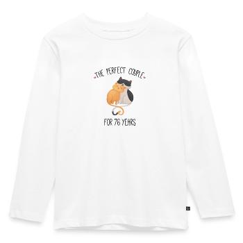 Le couple parfait pour un mariage de 76 ans - T-shirt manches longues Premium Enfant - blanc - Devant - AI Model Kid Female (0cm)