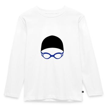 swim - Kids' Premium Longsleeve Shirt - white - Front - AI Model Kid Female (0cm)