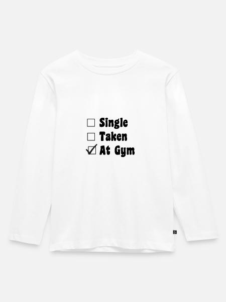 Im Fitnessstudio - Kinder Premium Bio Langarmshirt - Weiß