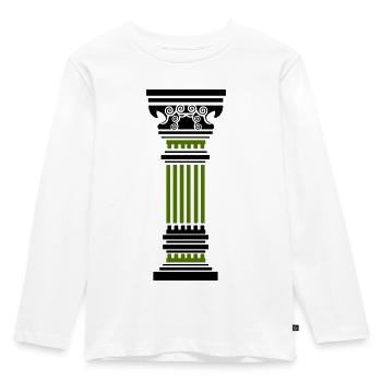antike säule - Kinder Premium Bio Langarmshirt - Weiß - Vorne - AI Model Kid Female (0cm)