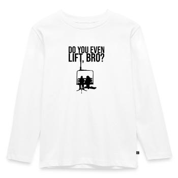 Do you even lift - Ski - Kinder Premium Bio Langarmshirt - Weiß - Vorne - AI Model Kid Female (0cm)