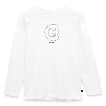Coloring Shirt: Letter C – Design Your Name - Kids' Premium Longsleeve Shirt - white - Front - AI Model Kid Female (0cm)