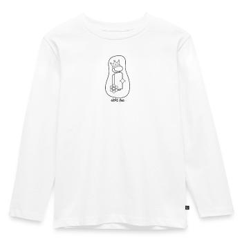 Ausmalshirt: Buchstabe I – Gestalte deinen Namen - Kinder Premium Bio Langarmshirt - Weiß - Vorne - AI Model Kid Female (0cm)