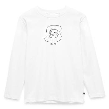 Chemise de coloriage : Lettre S - Concevez votre nom - T-shirt manches longues Premium Enfant - blanc - Devant - AI Model Kid Female (0cm)