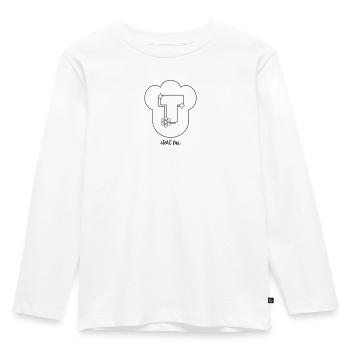 Coloring Shirt: Letter T – Design Your Name - Kids' Premium Longsleeve Shirt - white - Front - AI Model Kid Female (0cm)