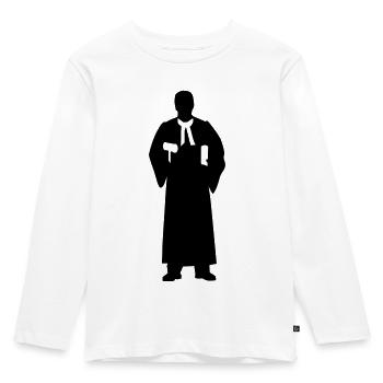 Richter - Kinder Premium Bio Langarmshirt - Weiß - Vorne - AI Model Kid Female (0cm)