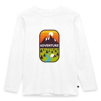 Adventure - Kids' Premium Longsleeve Shirt - white - Front - AI Model Kid Female (0cm)