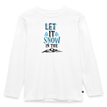 Let It Snow in the Mountains - Kids' Premium Longsleeve Shirt - white - Front - AI Model Kid Female (0cm)
