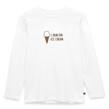 to run - Kids' Premium Longsleeve Shirt - white - Front - AI Model Kid Female (0cm)