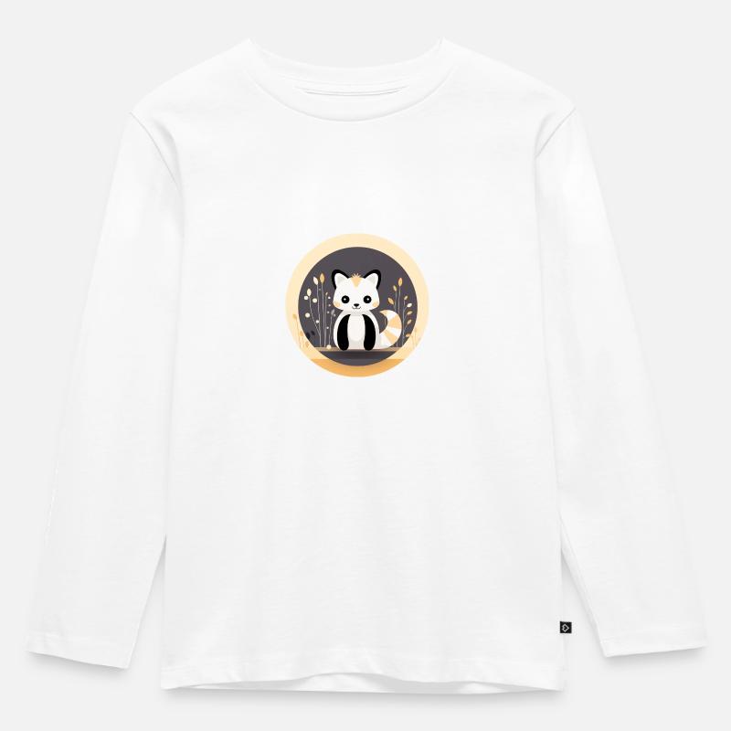 Cute Animal - Kinder Premium Bio Langarmshirt - Weiß