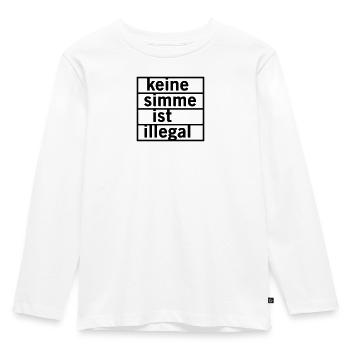 No Simme is illegal - Kids' Premium Longsleeve Shirt - white - Front - AI Model Kid Female (0cm)