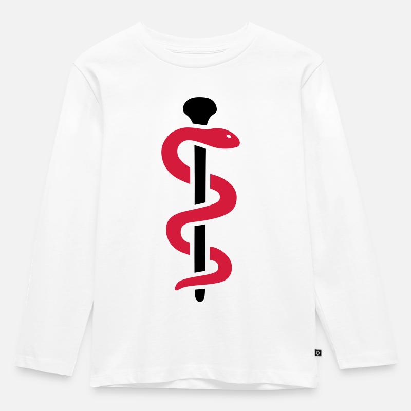 Medizin - Kinder Premium Bio Langarmshirt - Weiß