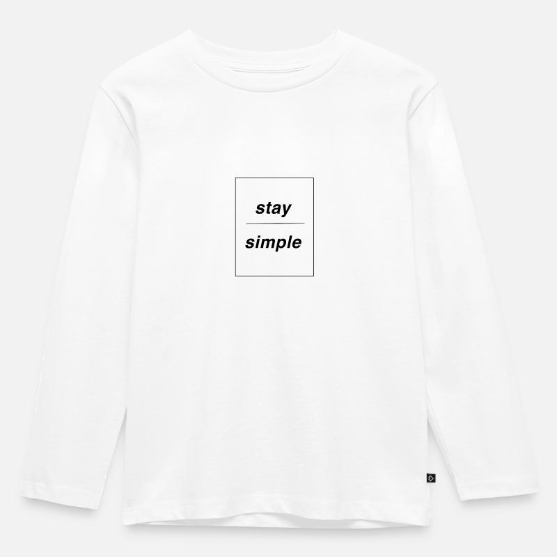 Simple - Kinder Premium Bio Langarmshirt - Weiß