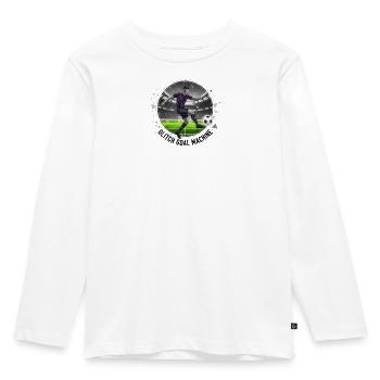 Glitch Goal Machine - Kinder Premium Bio Langarmshirt - Weiß - Vorne - AI Model Kid Female (0cm)