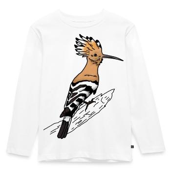Wiedehopf Vogel - Kinder Premium Bio Langarmshirt - Weiß - Vorne - AI Model Kid Female (0cm)