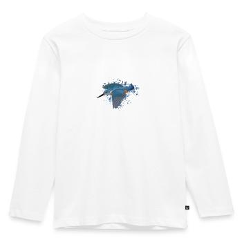 Eisvogel Gartenvogel Singvogel Biologe Vogel - Kinder Premium Bio Langarmshirt - Weiß - Vorne - AI Model Kid Female (0cm)
