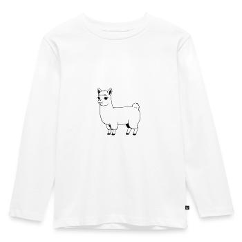 Lama comme graphique vectoriel - T-shirt manches longues Premium Enfant - blanc - Devant - AI Model Kid Female (0cm)