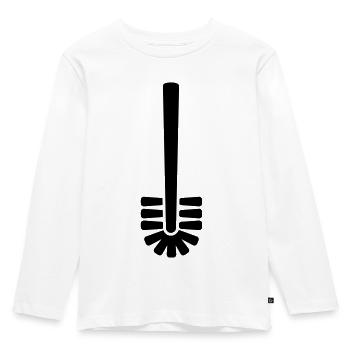 Toilette WC - T-shirt manches longues Premium Enfant - blanc - Devant - AI Model Kid Female (0cm)