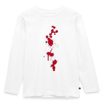 Blutflecke Spritzer Halloween Zombies OP-Saal Arzt - Kinder Premium Bio Langarmshirt - Weiß - Vorne - AI Model Kid Female (0cm)