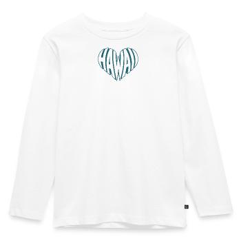 Hawaï, Hawaï Angular HeartTypo Design - T-shirt manches longues Premium Enfant - blanc - Devant - AI Model Kid Female (0cm)