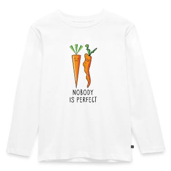 Nobody is perfect - Kids' Premium Longsleeve Shirt - white - Front - AI Model Kid Female (0cm)