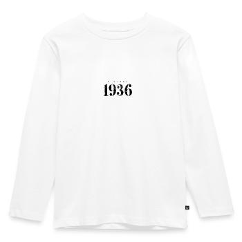 Jahrgang 1936 Geburtstag Slogan Phrase - Kinder Premium Bio Langarmshirt - Weiß - Vorne - AI Model Kid Female (0cm)