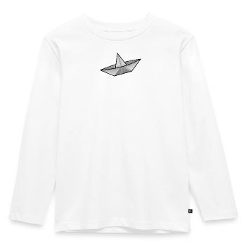boat - Kids' Premium Longsleeve Shirt - white - Front - AI Model Kid Female (0cm)