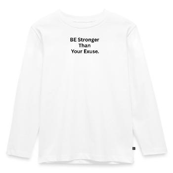 PTT LABS – Battle & Sweat Performance - Kids' Premium Longsleeve Shirt - white - Front - AI Model Kid Female (0cm)