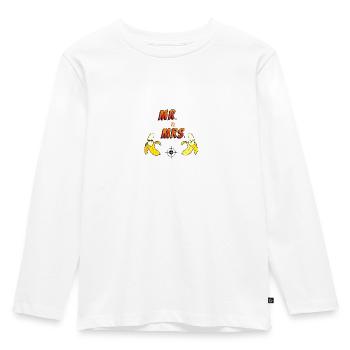 Mr. & MRS. - Kinder Premium Bio Langarmshirt - Weiß - Vorne - AI Model Kid Female (0cm)