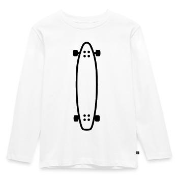 Longboard - T-shirt manches longues Premium Enfant - blanc - Devant - AI Model Kid Female (0cm)