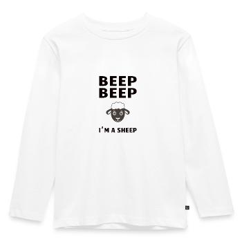 Sheep / Sheep: Beep Beep - Kids' Premium Longsleeve Shirt - white - Front - AI Model Kid Female (0cm)