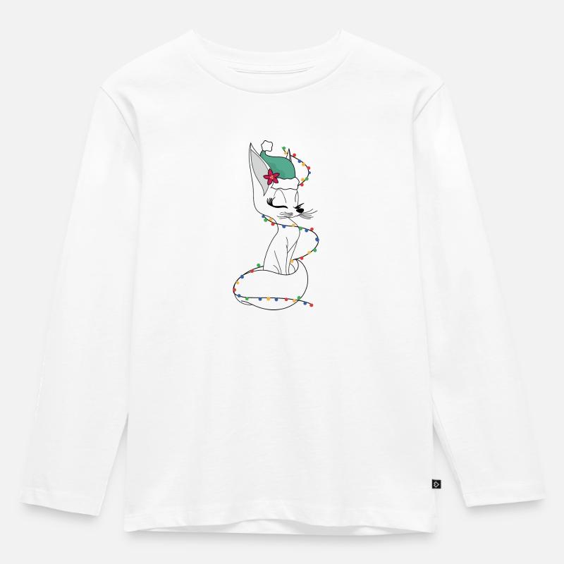 Winter White Fox has customized - Kids' Premium Longsleeve Shirt - white