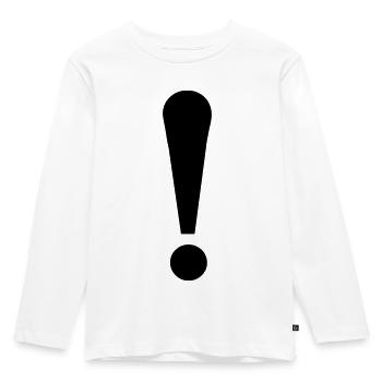 Exclamation point - Kids' Premium Longsleeve Shirt - white - Front - AI Model Kid Female (0cm)