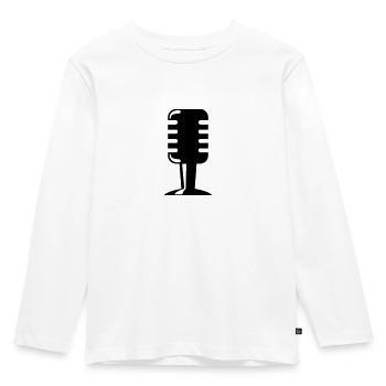 Microphone - T-shirt manches longues Premium Enfant - blanc - Devant - AI Model Kid Female (0cm)