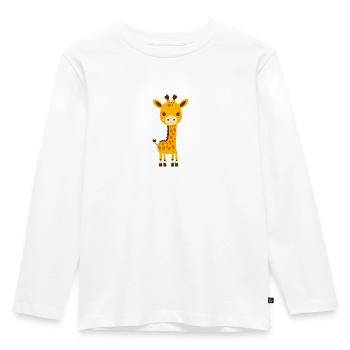 Baby Pregnancy Sister Brother Giraffe - Kids' Premium Longsleeve Shirt - white - Front - AI Model Kid Female (0cm)