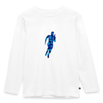 Laufen, Läufer - Kinder Premium Bio Langarmshirt - Weiß - Vorne - AI Model Kid Female (0cm)