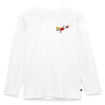 Weihnachtsmann & Co. KG Stickmotiv Elfe - Kinder Premium Bio Langarmshirt - Weiß - Vorne - AI Model Kid Female (0cm)