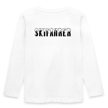 Skifahrer Wintersport - Kinder Premium Bio Langarmshirt - Weiß - Hinten - AI Model Kid Female (0cm)